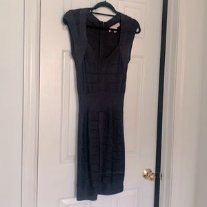 French connection black bodycon dress sz 4